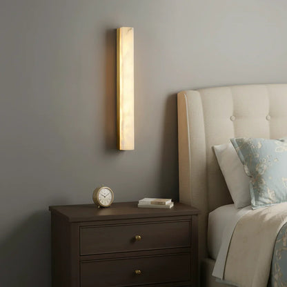 Alabaster Emerson Brass Wall Lamp