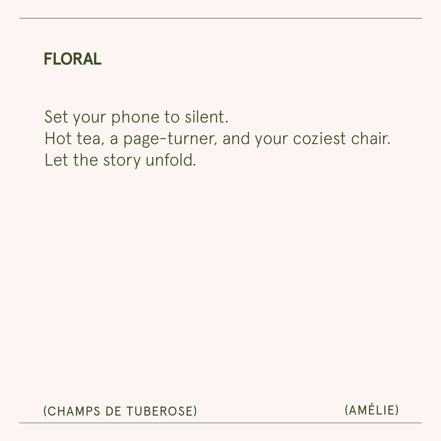 Amélie –  Champs de Tuberose Candle