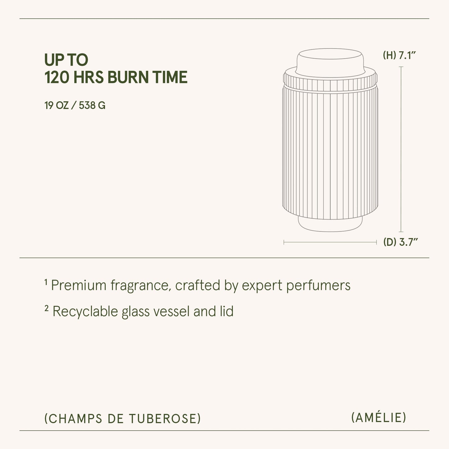 Amélie –  Champs de Tuberose Candle