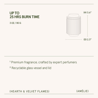 Amélie – Hearth & Velvet Flames 3oz Candle