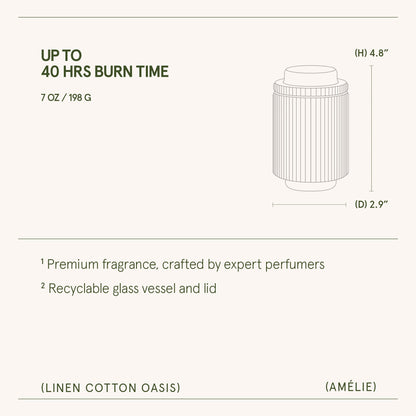 Amélie –  Linen Cotton Oasis Candle