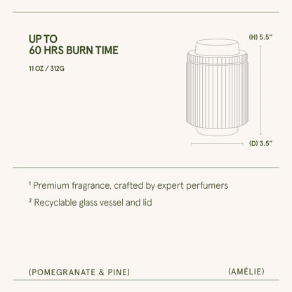 Amélie – Pomegranate & Pine Candle