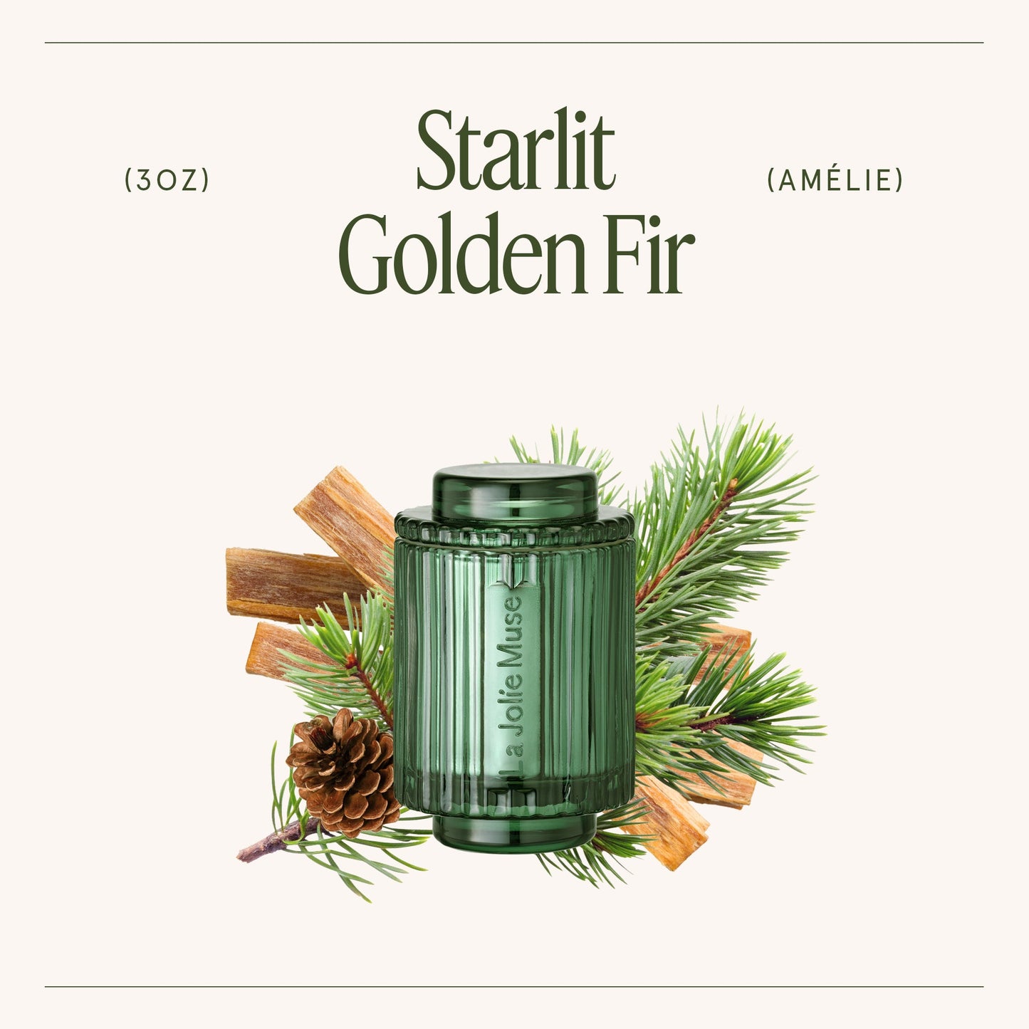 Amélie – Starlit Golden Fir 3oz Candle