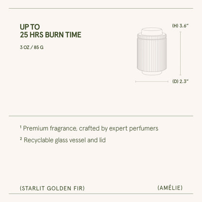Amélie – Starlit Golden Fir 3oz Candle