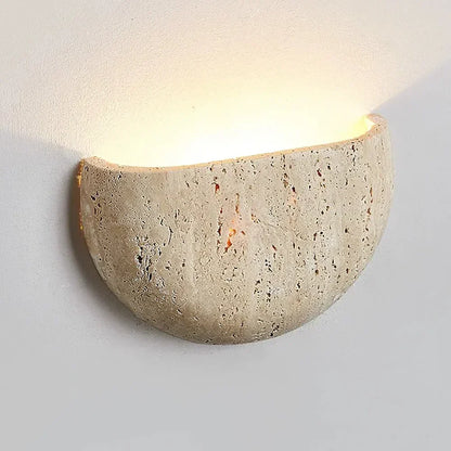 Arc Bowl Travertine Wall Lamp