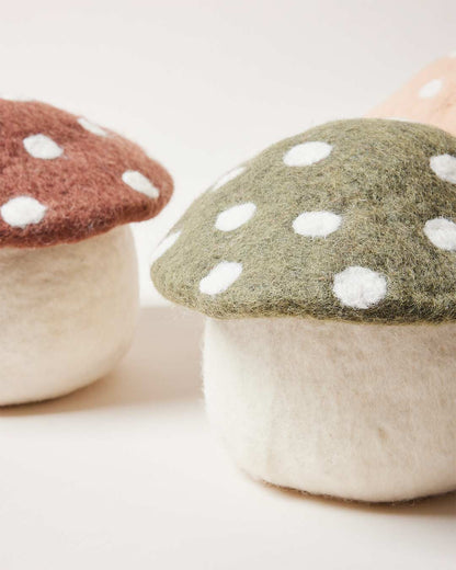 Artisan Felted Mushroom Doorstop
