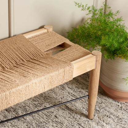 Arcana Jute Bench - Natural / Natural / Black