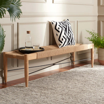 Arcana Jute Bench - Natural / Natural / Black