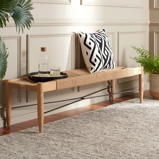 Arcana Jute Bench - Natural / Natural / Black
