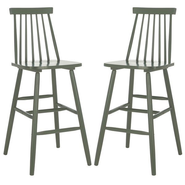 Beaufort Bar Stool Set of 2- Dusty Green