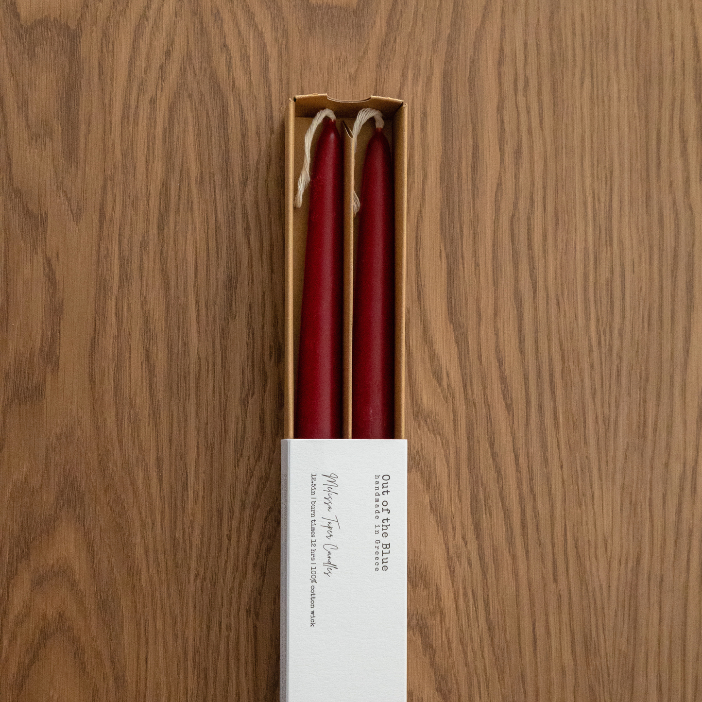 Melissa Taper Beeswax Candles - Set of 2