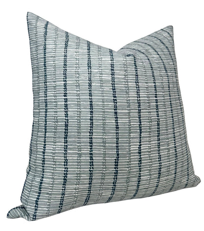 Taza Pillow Cover in Mineral Blue, McLaurin + Piercy Textiles