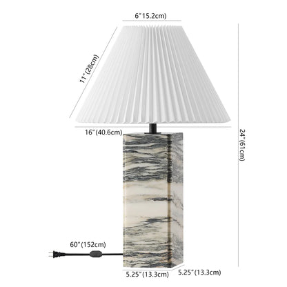 Mackenzie Square Marble Table Lamp