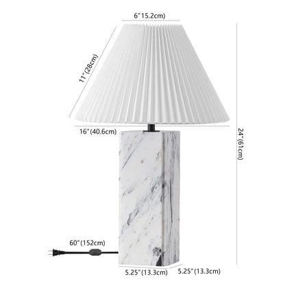 Mackenzie Square Marble Table Lamp