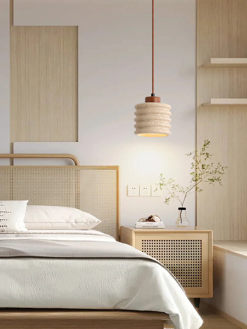 Candeeiro Column Travertine Pendant Lamp