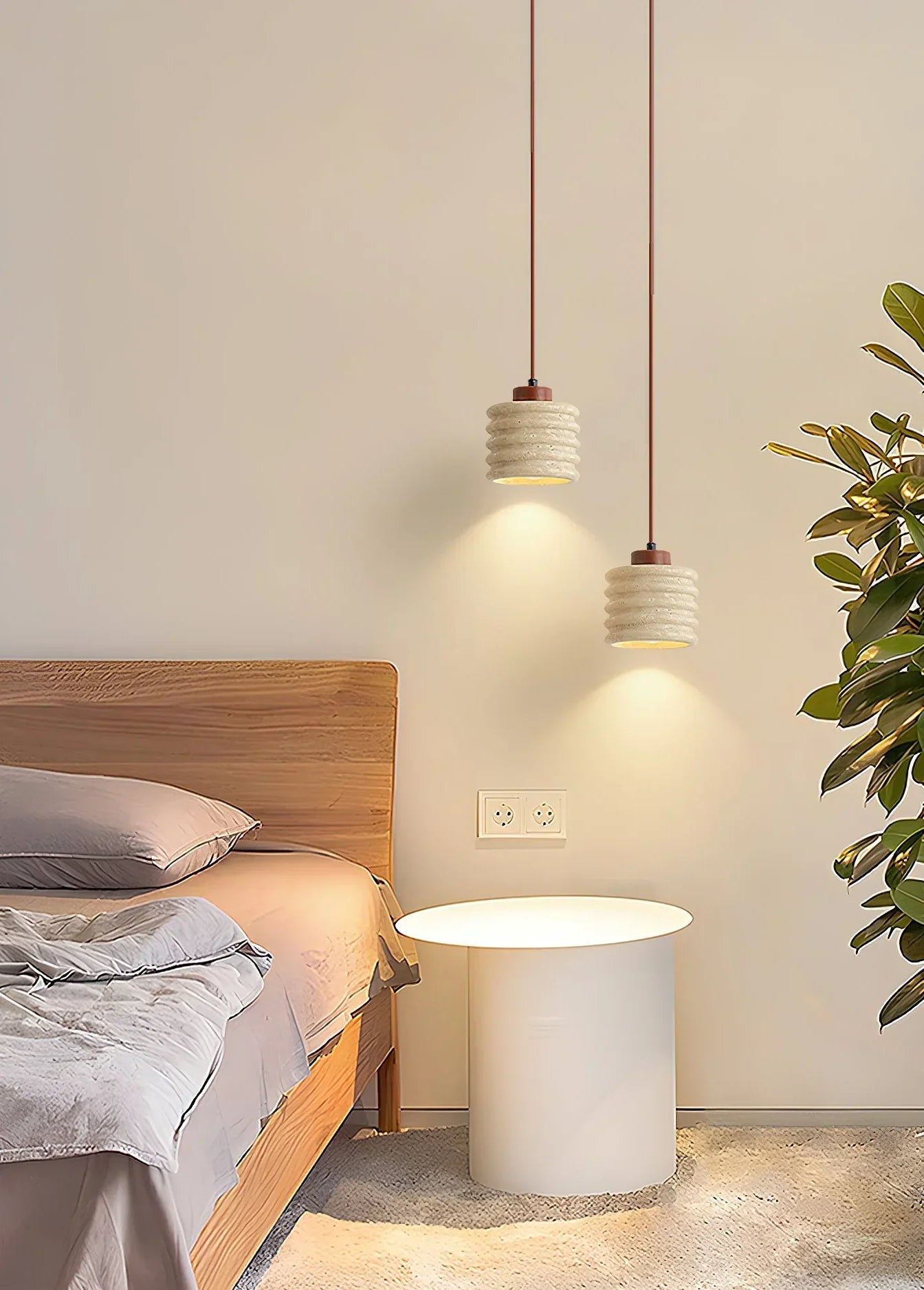 Candeeiro Column Travertine Pendant Lamp