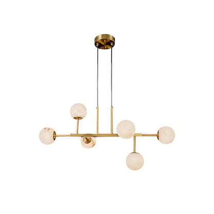 Elegant Ball Alabaster Chandelier