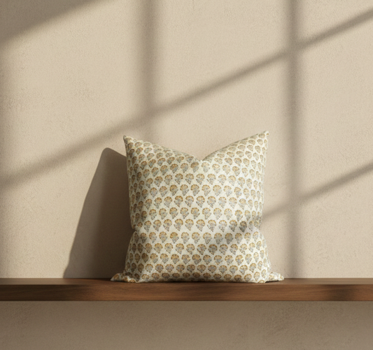 Floral Pillow Cover in Marigold