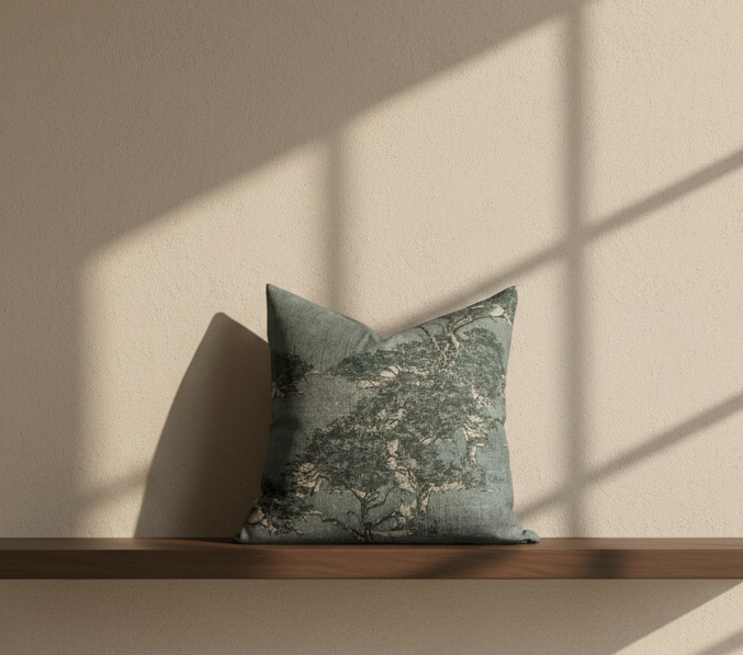 Torrey Pines Pillow Cover in Mineral Blue