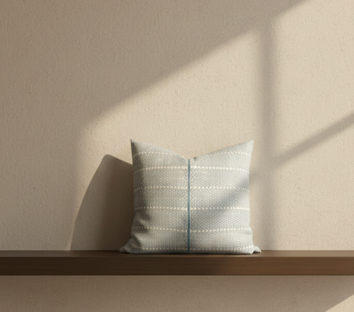Madu Pillow Cover in Blue, Susan Connor Textiles