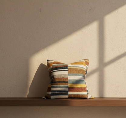 Nomad Block Print Pillow Cover in Rust