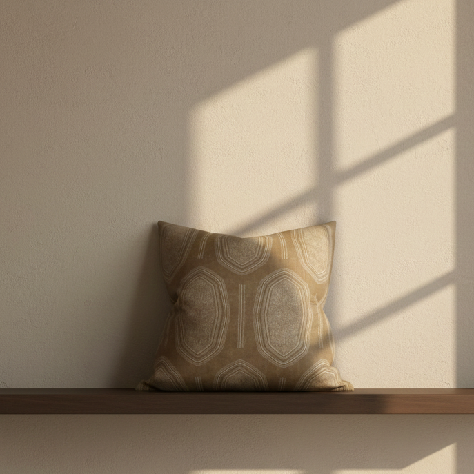 Kamba Pillow Cover in Sand, Susan Connor Textiles