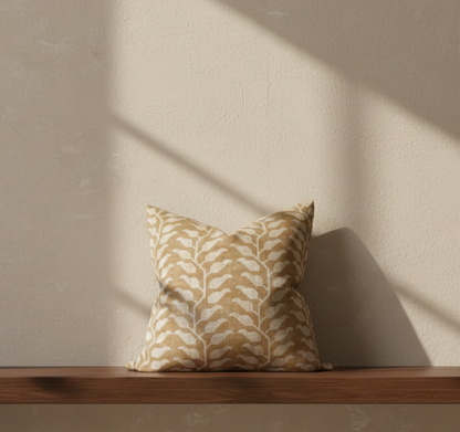 Folio Pillow Cover in Ochre, Susan Connor Textiles