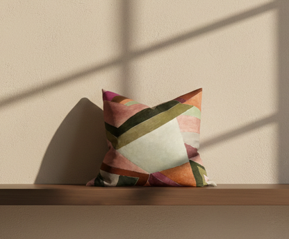 Roulade Pillow Cover in Rose