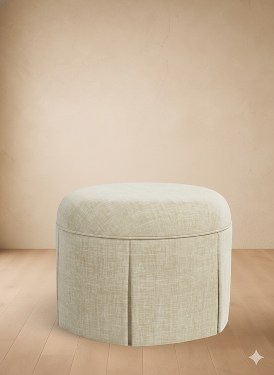 Ely Skirted Ottoman