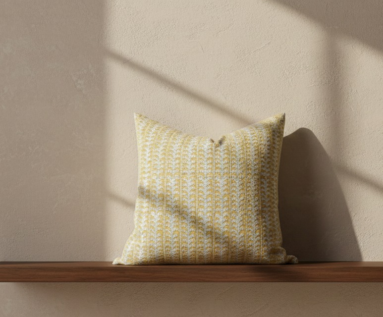 Luxor Pillow Cover in Saffron, Walter G Textiles
