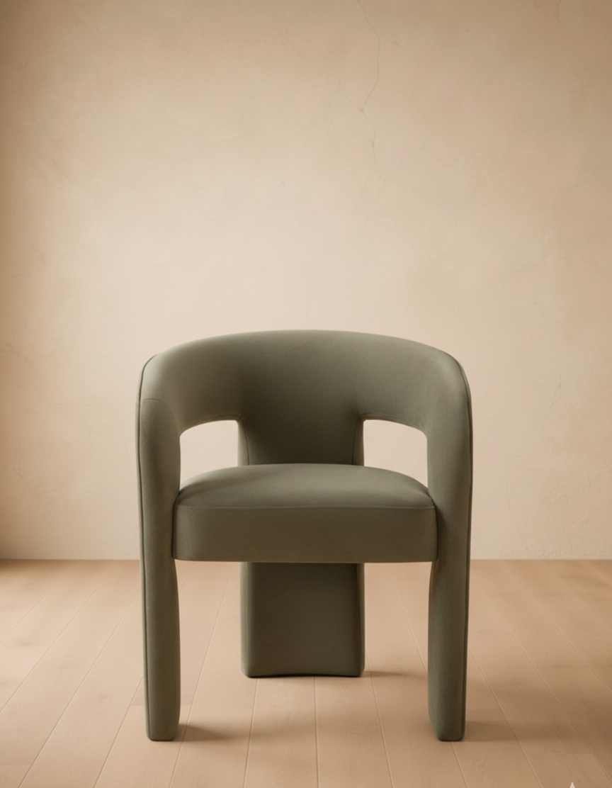 Catharia Velvet 3 Leg Dining Chair