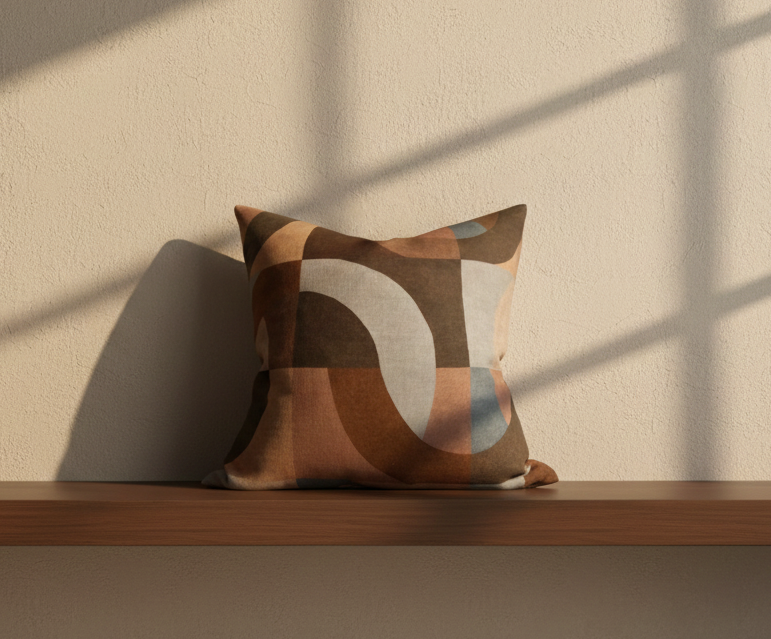Colonnade Pillow Cover in Cinnabar, Kelly Wearstler Textiles