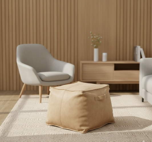 Pablo Vegan Leather Pouf