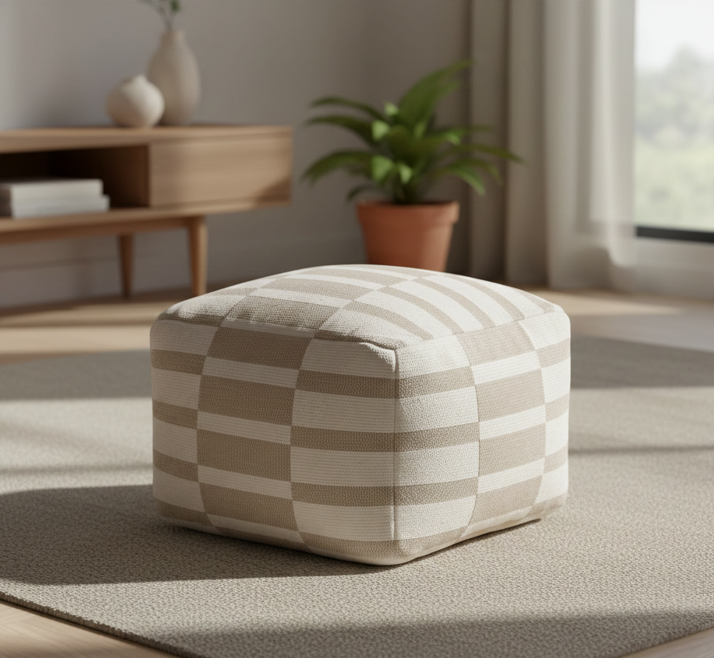 Londontown Pouf - Ivory Natural