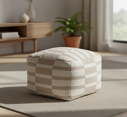 Londontown Pouf - Ivory Natural