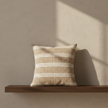 Dash Dot Pillow Cover in Rattan, Walter G Pillows, Decorative Throw Pillows