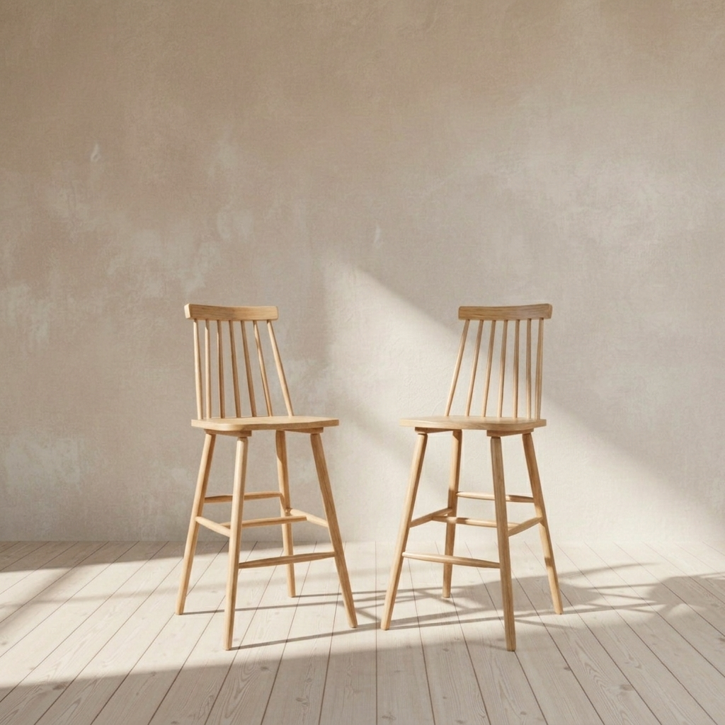 Beaufort Bar Stool Set of 2 - Natural