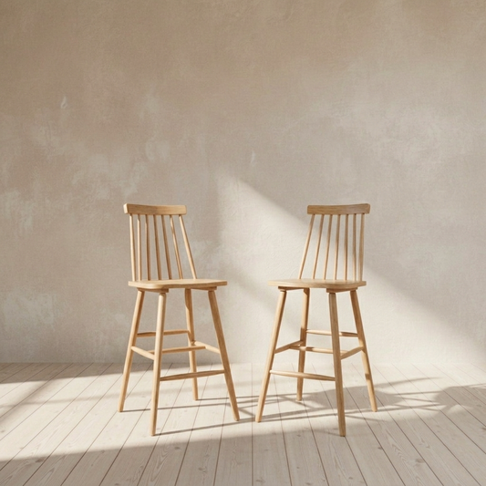 Beaufort Bar Stool Set of 2 - Natural