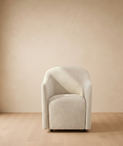Drava Rolling Dining Chair Beige