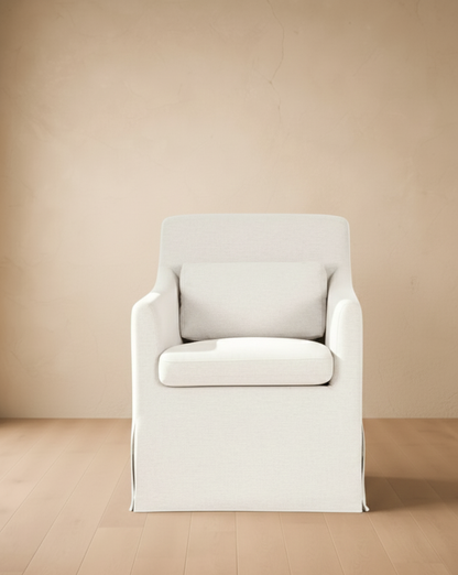 Lydia Slipcover Dining Chair Beige