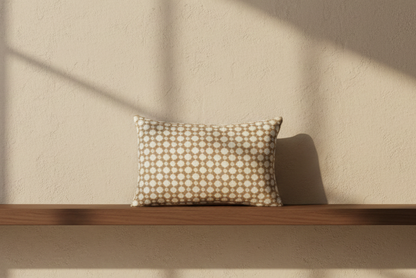Betwixt Pillow Cover in Biscuit, Schumacher Textiles
