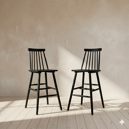 Beaufort Bar Stool Set of 2 - Black