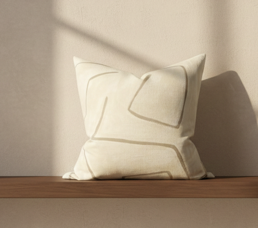 Graffito Pillow Cover in Parchment, Kelly Wearstler Textiles