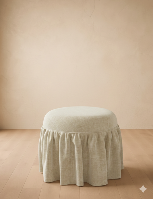 Eloise Ruffle Ottoman