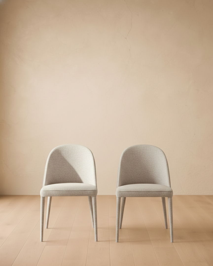 Burton Dining Chair Light Grey - Set Of Two