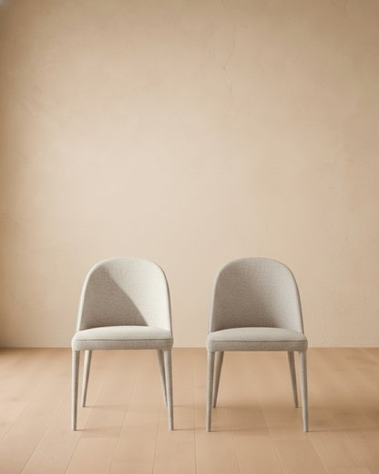 Burton Dining Chair Light Grey - Set Of Two