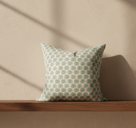 Lyon Pillow Cover in Celadon, Walter G Textiles