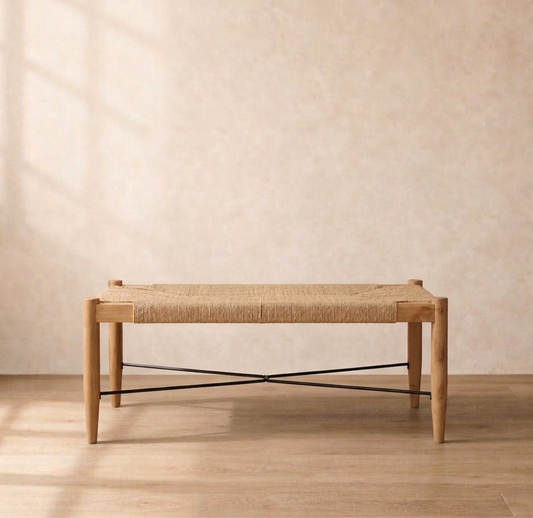 Arcana Jute Bench - Natural / Natural / Black