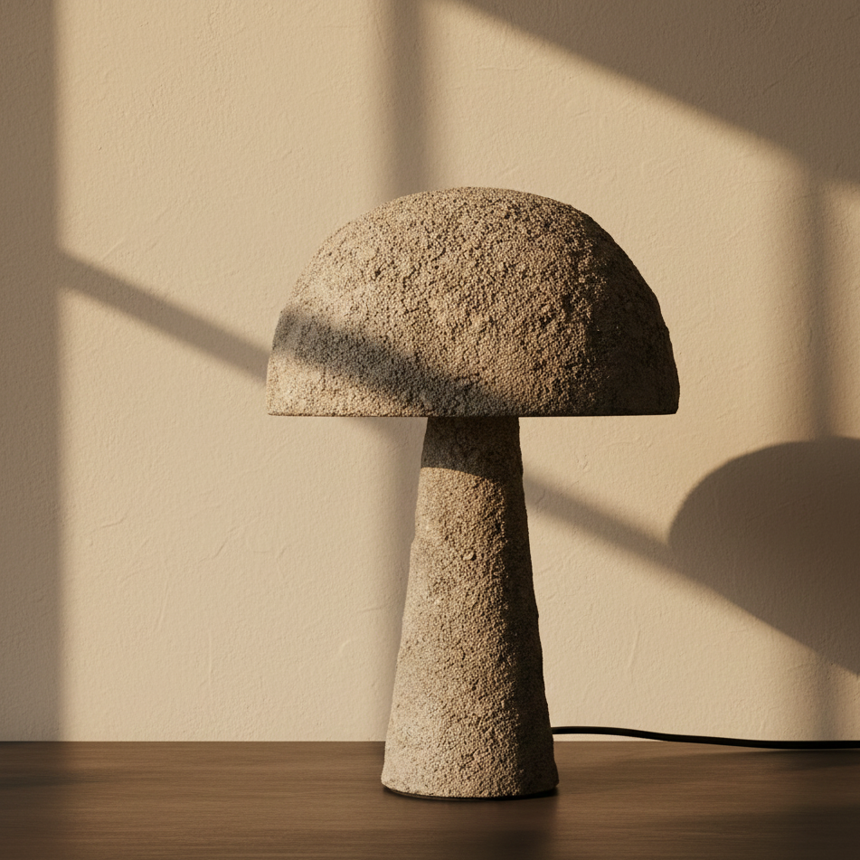Concrete Mushroom Table Lamp