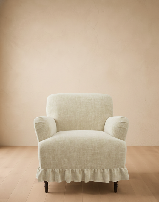 Elle Ruffle Slipcover Armchair